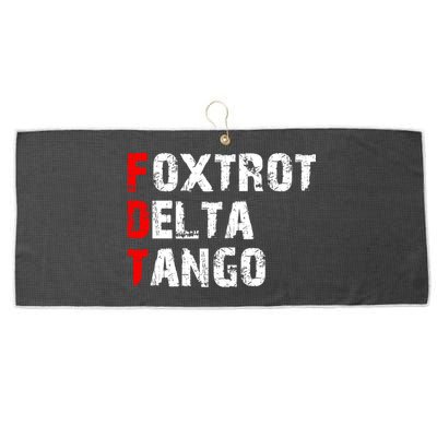 Foxtrot Delta Tango Large Microfiber Waffle Golf Towel