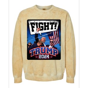 Fight! Donald Trump 2024 Supporters Political Product Colorblast Crewneck Sweatshirt