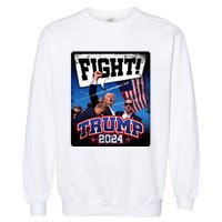 Fight! Donald Trump 2024 Supporters Political Product Garment-Dyed Sweatshirt