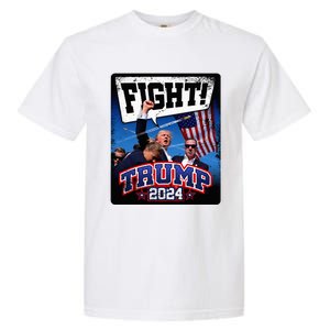 Fight! Donald Trump 2024 Supporters Political Product Garment-Dyed Heavyweight T-Shirt