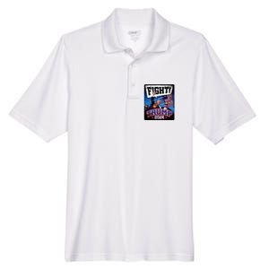 Fight! Donald Trump 2024 Supporters Political Product Men's Origin Performance Pique Polo