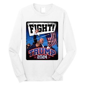 Fight! Donald Trump 2024 Supporters Political Product Long Sleeve Shirt