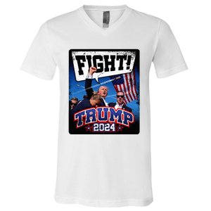 Fight! Donald Trump 2024 Supporters Political Product V-Neck T-Shirt