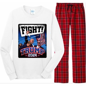 Fight! Donald Trump 2024 Supporters Political Product Long Sleeve Pajama Set