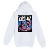 Fight! Donald Trump 2024 Supporters Political Product Premium Pullover Hoodie