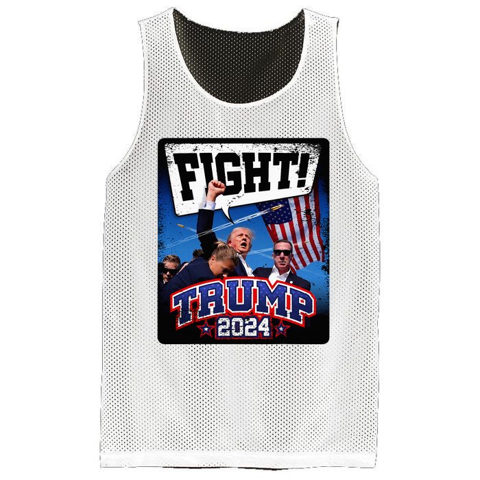 Fight! Donald Trump 2024 Supporters Political Product Mesh Reversible Basketball Jersey Tank