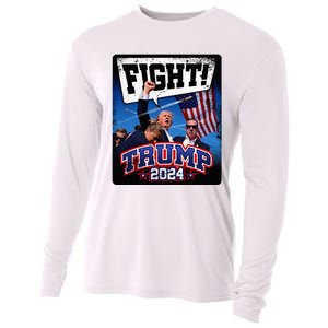 Fight! Donald Trump 2024 Supporters Political Product Cooling Performance Long Sleeve Crew