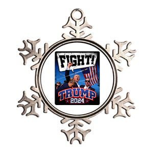 Fight! Donald Trump 2024 Supporters Political Product Metallic Star Ornament