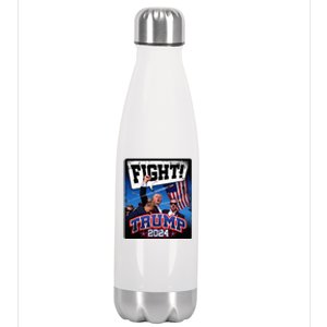 Fight! Donald Trump 2024 Supporters Political Product Stainless Steel Insulated Water Bottle