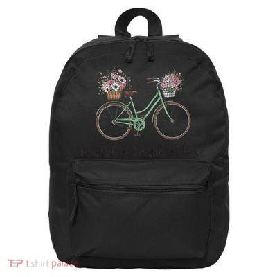 Flourish Dream Thrive Floral Bike Subtle 8647 Trump Resist 16 in Basic Backpack