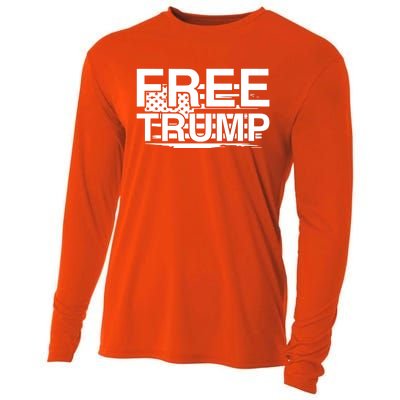 Free Donald Trump Supporters Pro Trump Republican Cooling Performance Long Sleeve Crew