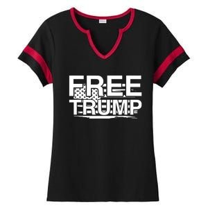 Free Donald Trump Supporters Pro Trump Republican Ladies Halftime Notch Neck Tee