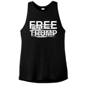 Free Donald Trump Supporters Pro Trump Republican Ladies PosiCharge Tri-Blend Wicking Tank