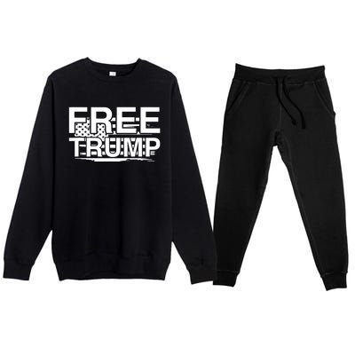 Free Donald Trump Supporters Pro Trump Republican Premium Crewneck Sweatsuit Set