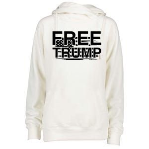 Free Donald Trump Supporters Pro Trump Republican Womens Funnel Neck Pullover Hood