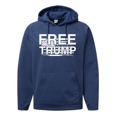 Free Donald Trump Supporters Pro Trump Republican Performance Fleece Hoodie