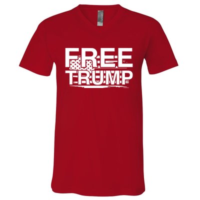 Free Donald Trump Supporters Pro Trump Republican V-Neck T-Shirt