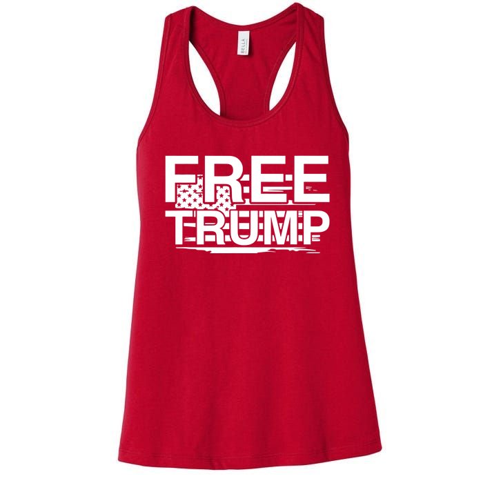 Free Donald Trump Supporters Pro Trump Republican Women's Racerback Tank