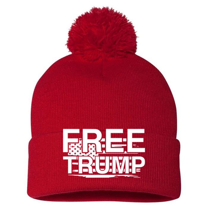 Free Donald Trump Supporters Pro Trump Republican Pom Pom 12in Knit Beanie