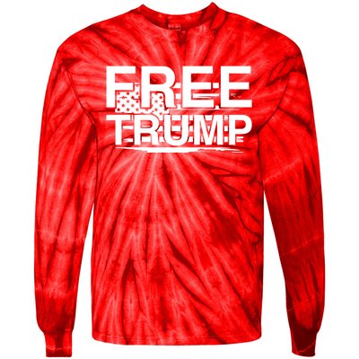 Free Donald Trump Supporters Pro Trump Republican Tie-Dye Long Sleeve Shirt