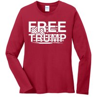 Free Donald Trump Supporters Pro Trump Republican Ladies Long Sleeve Shirt