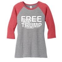 Free Donald Trump Supporters Pro Trump Republican Women's Tri-Blend 3/4-Sleeve Raglan Shirt