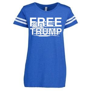 Free Donald Trump Supporters Pro Trump Republican Enza Ladies Jersey Football T-Shirt