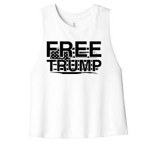 Free Donald Trump Supporters Pro Trump Republican Women's Racerback Cropped Tank