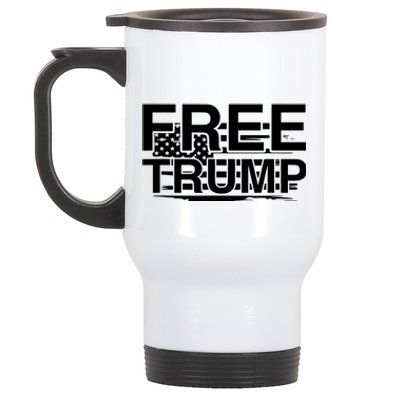 Free Donald Trump Supporters Pro Trump Republican Stainless Steel Travel Mug