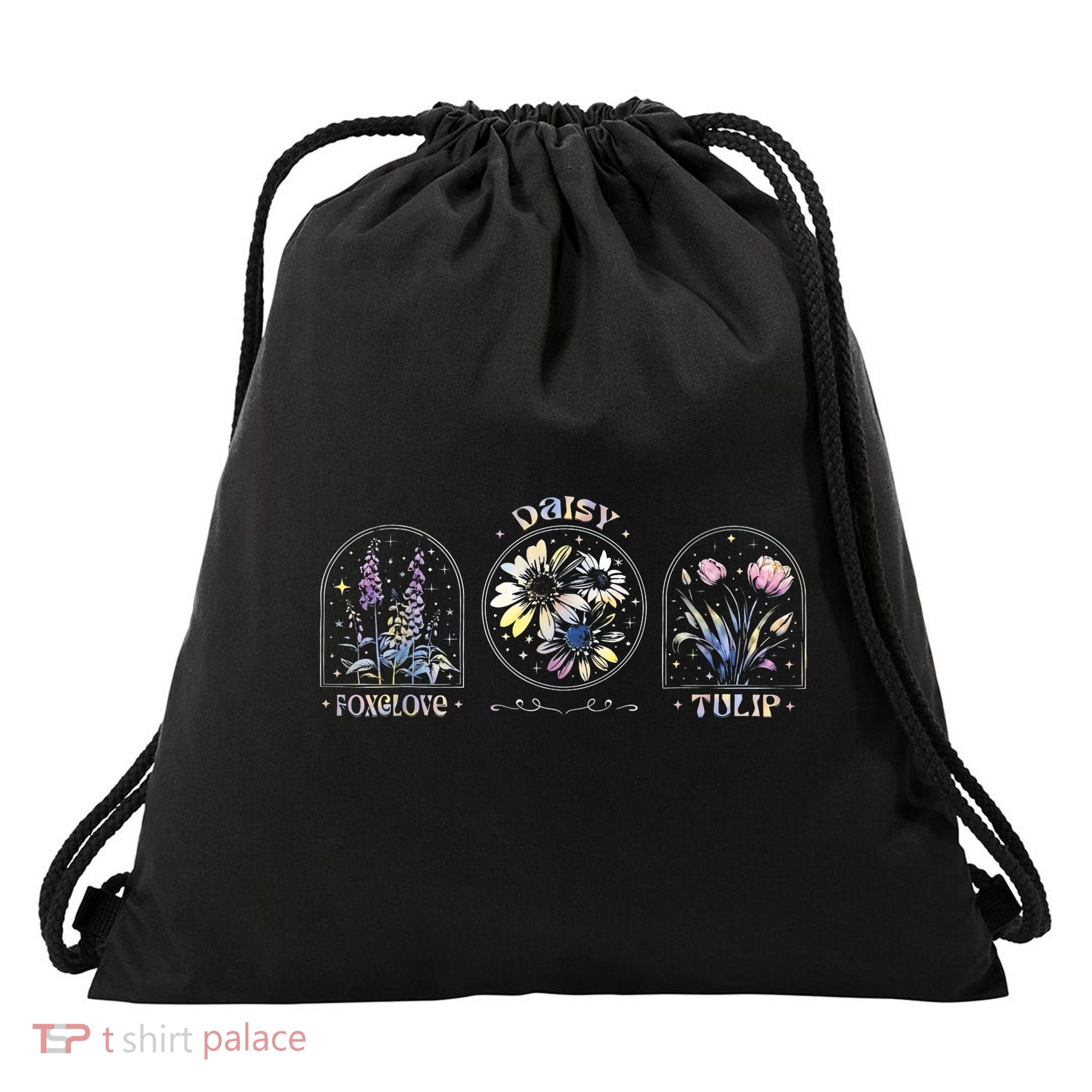 Foxtrots Delta Tangos Funny Flower Boho  Drawstring Bag