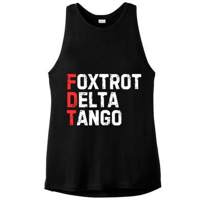 Foxtrot Delta Tango Ladies PosiCharge Tri-Blend Wicking Tank