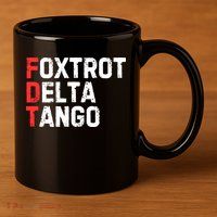 Foxtrot Delta Tango 11oz C Handle Ceramic Mug
