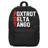 Foxtrot Delta Tango 16 in Basic Backpack