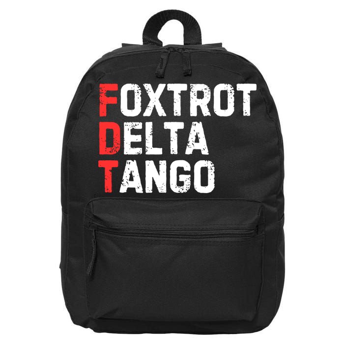 Foxtrot Delta Tango 16 in Basic Backpack