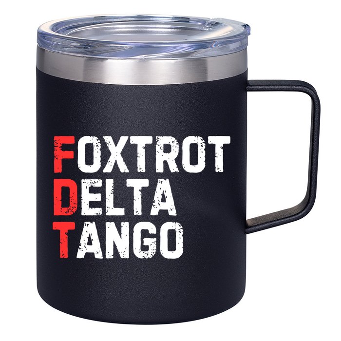 Foxtrot Delta Tango 12oz Stainless Steel Coffee Mug