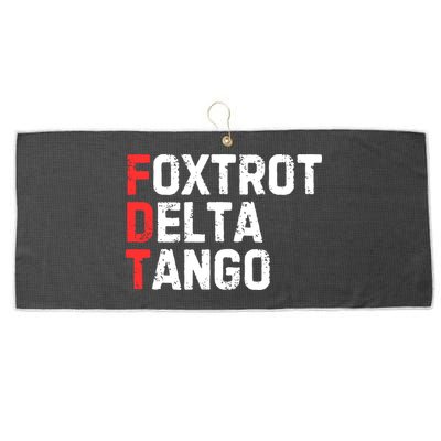 Foxtrot Delta Tango Large Microfiber Waffle Golf Towel