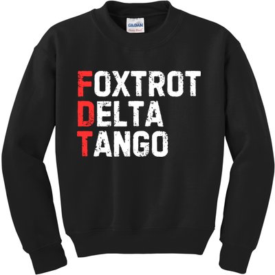Foxtrot Delta Tango Kids Sweatshirt