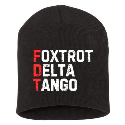 Foxtrot Delta Tango Short Acrylic Beanie