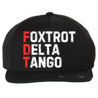 Foxtrot Delta Tango Wool Snapback Cap