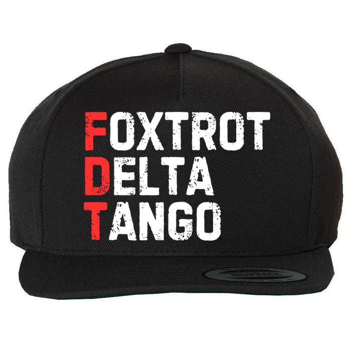 Foxtrot Delta Tango Wool Snapback Cap