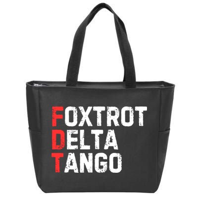 Foxtrot Delta Tango Zip Tote Bag