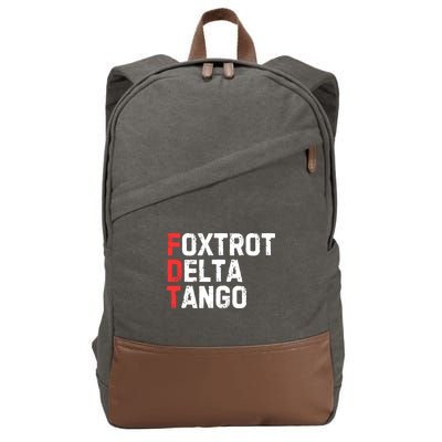 Foxtrot Delta Tango Cotton Canvas Backpack