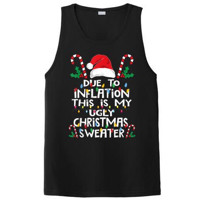 Funny Due To Inflation Ugly Christmas Sweaters PosiCharge Competitor Tank