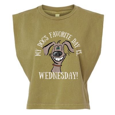 Fathers Day Tee My Dogs Favorite Day Is Wednesday HUMP DAY Garment-Dyed Women's Muscle Tee