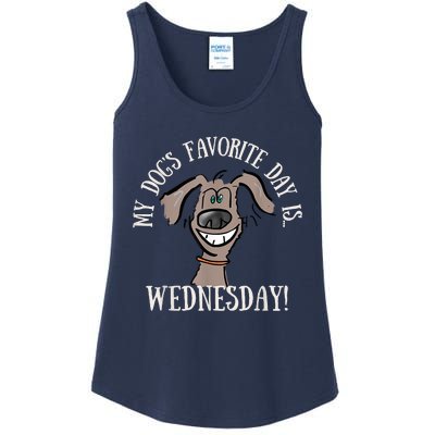 Fathers Day Tee My Dogs Favorite Day Is Wednesday HUMP DAY Ladies Essential Tank