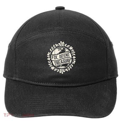 Fix Defend Treasure Resist Protest And Celebrate Earth Day 7-Panel Snapback Hat