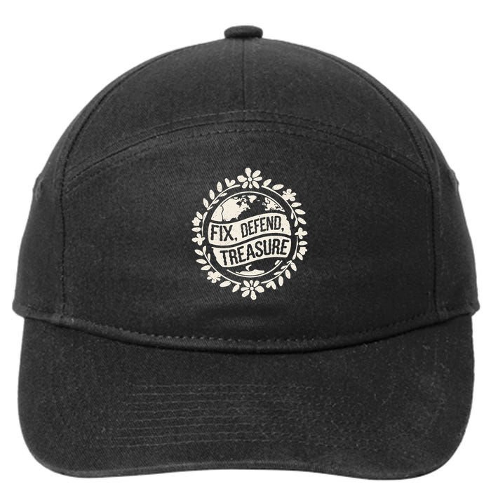 Fix Defend Treasure Resist Protest And Celebrate Earth Day 7-Panel Snapback Hat