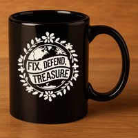 Fix Defend Treasure Resist Protest And Celebrate Earth Day 11oz C Handle Ceramic Mug