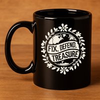Fix Defend Treasure Resist Protest And Celebrate Earth Day 11oz C Handle Ceramic Mug