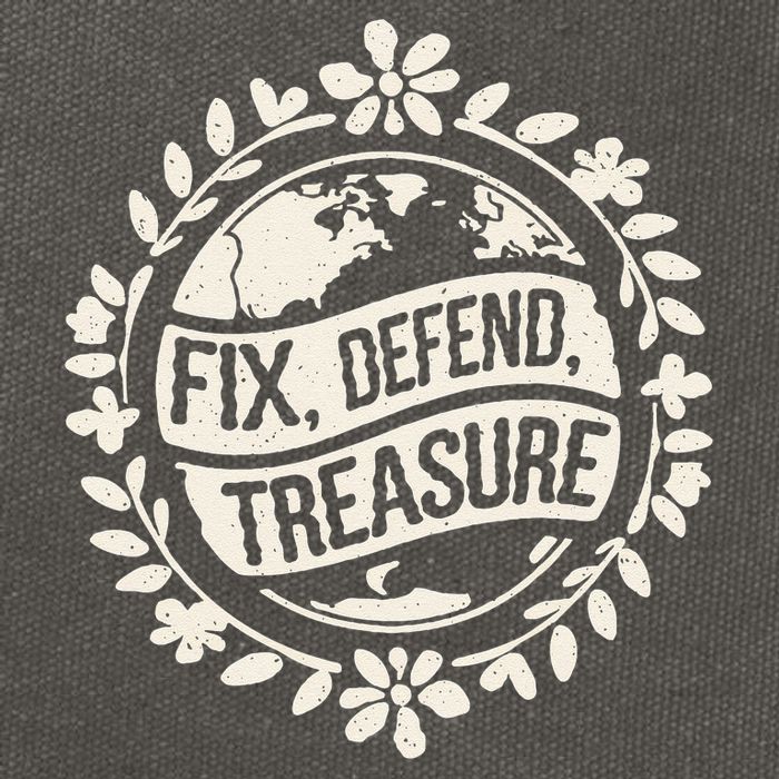Fix Defend Treasure Resist Protest And Celebrate Earth Day Cotton Canvas Backpack